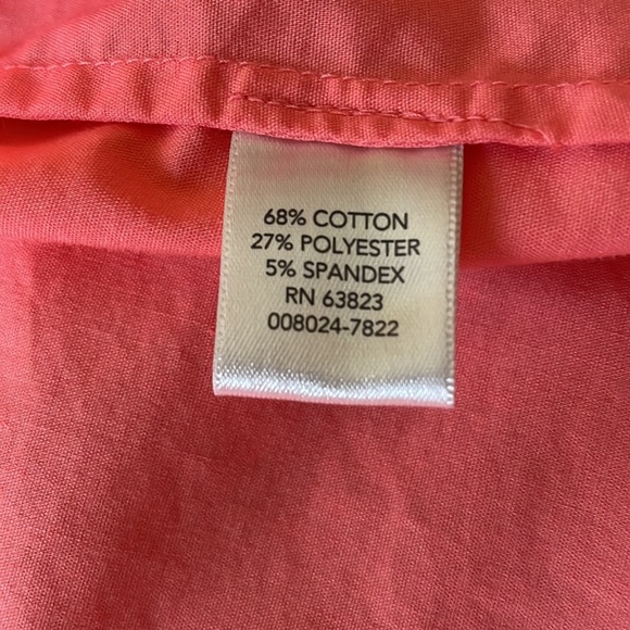 Christopher & Banks coral button down 3/4 sleeve shirt - size M - Picture 5 of 5
